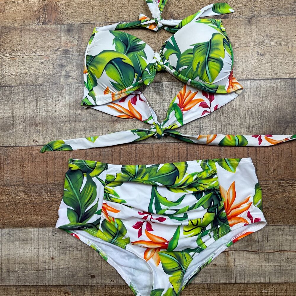 Ryan Dvan White High Waisted Bikini size 10